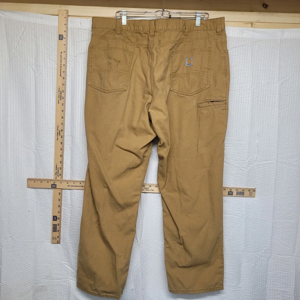 Carhartt Relaxed Fit Canvas Work Pants Mens 42x32 Brown Duck Carpenter‎ Trousers